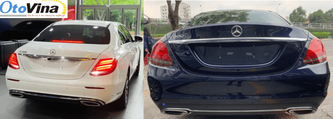 Đánh giá về ngoại thất của Mercedes C200 hay E200