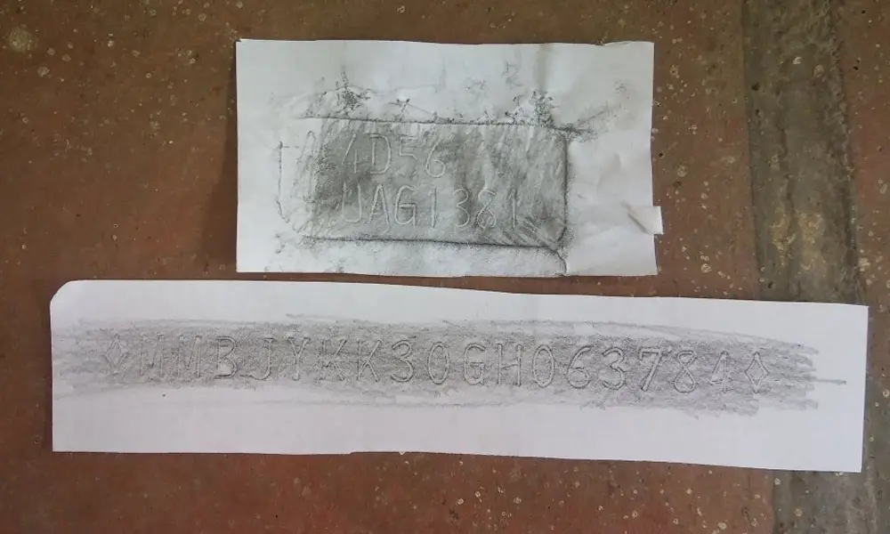 Cà số khung số máy