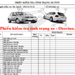 Phiếu kiểm tra tình trạng xe chuẩn theo mẫu mới nhất hiện nay